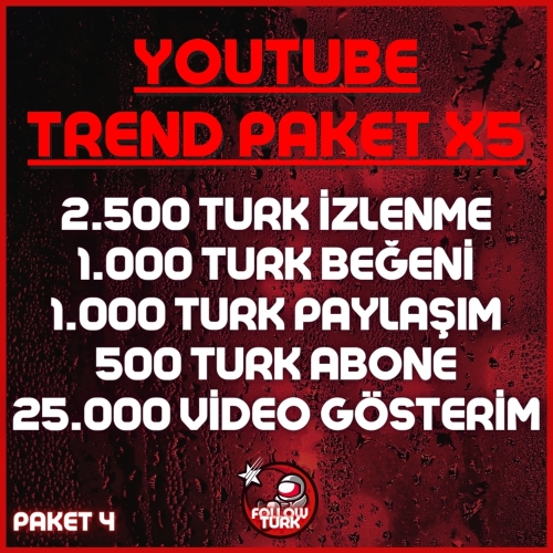  ⭐5X  GERÇEK TREND PAKETİ 5  ANLIK + GARANTİ⭐